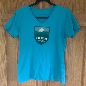 Life Is Good Teal 'Hike More' Graphic Tee
